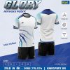 Áo đá banh không logo Glory màu trắng