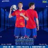 Áo bóng đá không logo Striker màu đỏ