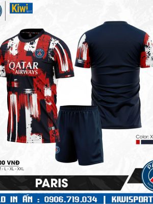 Áo Bóng Đá CLB PSG 2024 - 2025 Màu Xanh Đen Đỏ Cực Chất