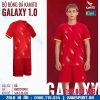 Áo đá banh không logo Kamito Galaxy 1 màu đỏ