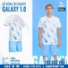 Áo đá banh không logo Kamito Galaxy 1 màu trắng