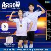 Áo đá banh không logo Arrow màu trắng