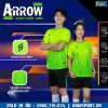 Áo đá bóng không logo Arrow màu xanh chuối