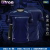 Mẫu áo đá banh không logo Utron màu xanh đen