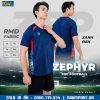 Bộ áo đá banh không logo Zephyr màu xanh đen